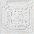 From Plain To Beautiful In Hours Elizabethan Shield Faux Tin/ PVC 24-in x 24-in Antique Taupe Textured Ceiling Tile, 10PK DCT04at-24x24-10